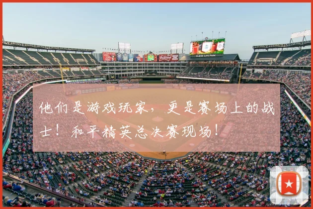 他们是游戏玩家，更是赛场上的战士！和平精英总决赛现场！